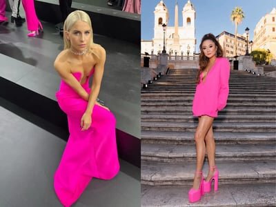 ashley park caro daur valentino pink